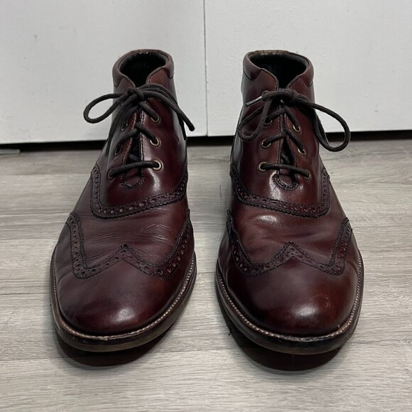 Cole Haan Liam Chukka II Boots Mens US 10.5 M Brown Leather Wingtip Ankle C11053 - Picture 2 of 9